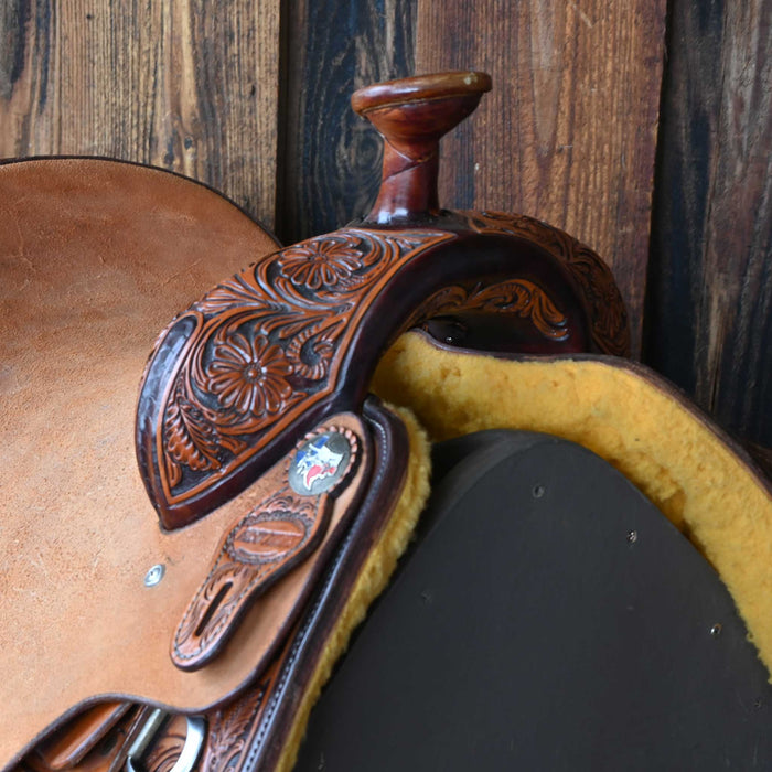 14" USED COWPUNCHER TEAM ROPING SADDLE