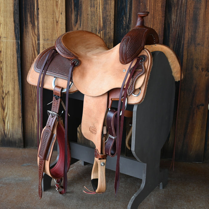 14.5" TESKEY'S RANCH CUTTER SADDLE Saddles - New Teskey's Saddlery