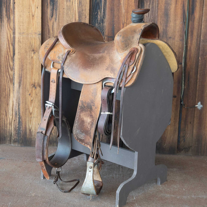16" USED STOCKMAN'S RANCH SADDLE
