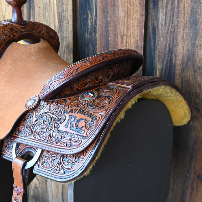 14" USED COWPUNCHER TEAM ROPING SADDLE