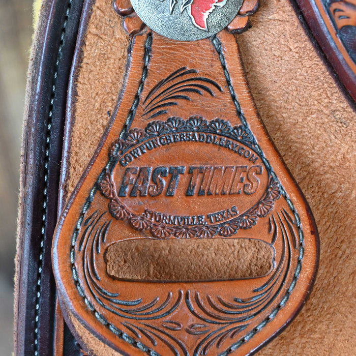 14" USED COWPUNCHER TEAM ROPING SADDLE