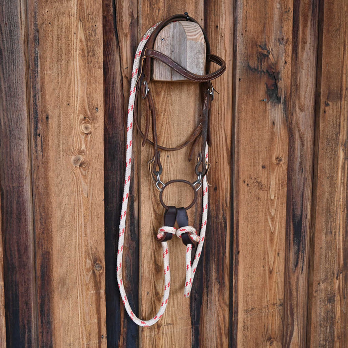 Cow Horse Supply Ring Bit with Ship Rope Reins 4153