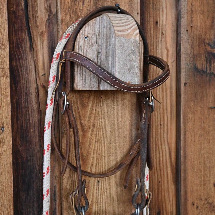 Cow Horse Supply Ring Bit with Ship Rope Reins 4153