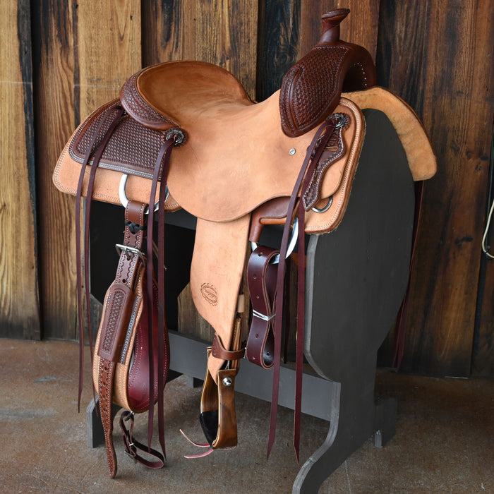 15" TESKEY'S RANCH CUTTER SADDLE Saddles - New Teskey's Saddlery