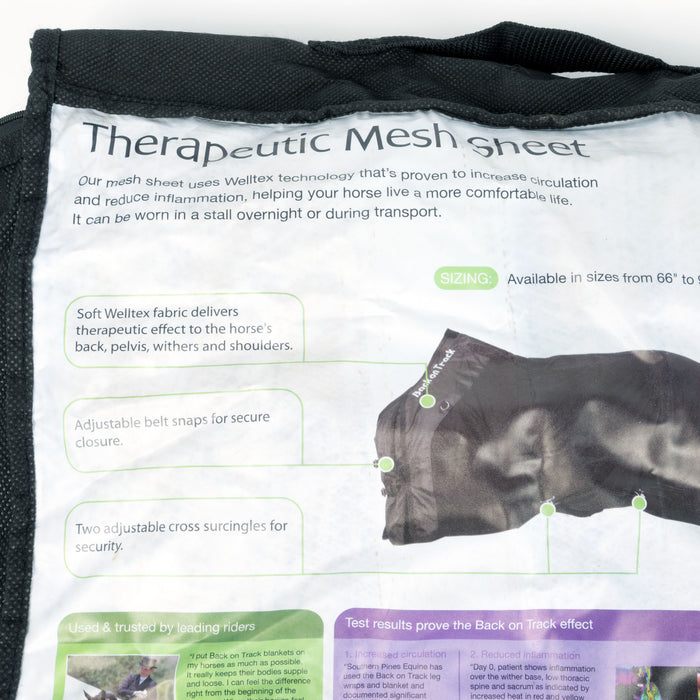 NEW Back On Track Therapeutic Mesh Sheet 66" Sale Barn Back on Track