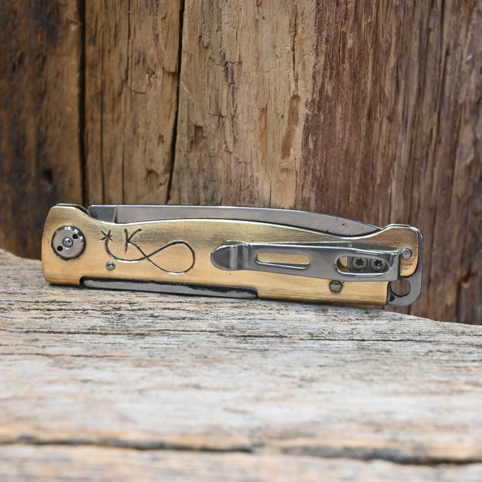 Kamphaus Brass Engraved Boker Pocket Knife