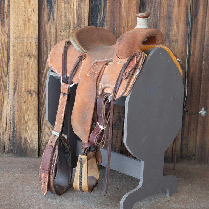 13" USED TESKEY'S STRIP DOWN RANCH SADDLE