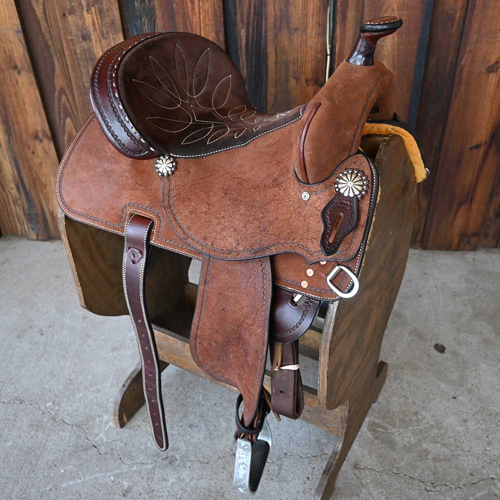 14" USED ALLEN'S RANCH BARREL SADDLE Saddles Allen's Ranch Saddle Shop   