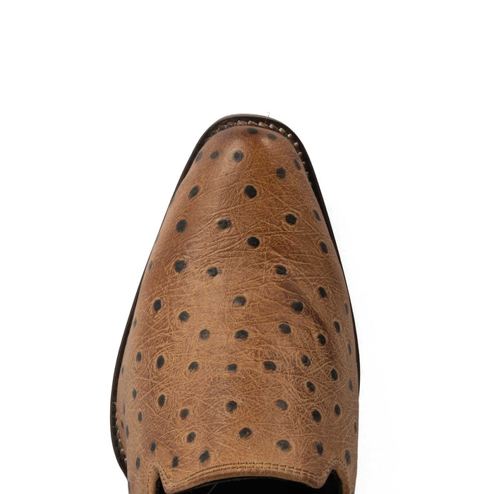 Roper Women's Lynelle Tan Ostrich Embossed Western Mule