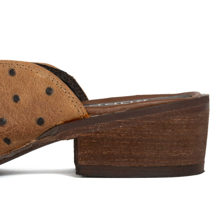 Roper Women's Lynelle Tan Ostrich Embossed Western Mule