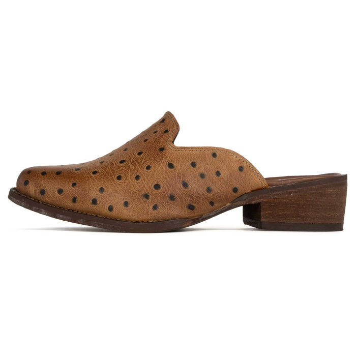 Roper Women's Lynelle Tan Ostrich Embossed Western Mule
