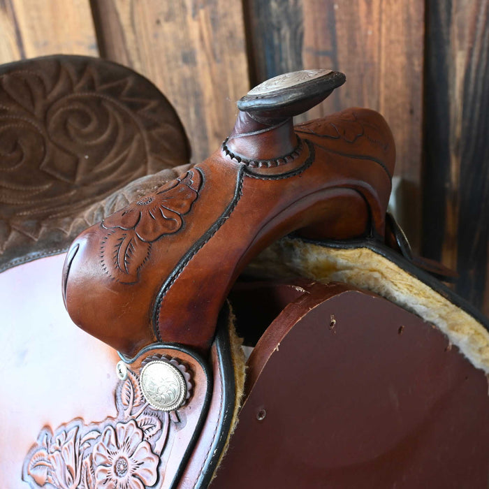 14.5" USED HEREFORD TRAIL SADDLE Saddles - Used Hereford Brand Tex Tan