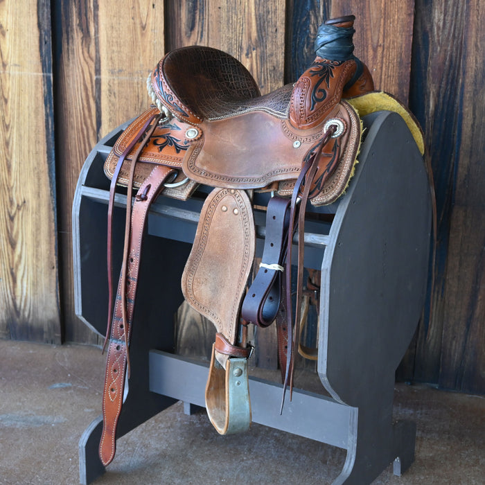 12" USED CORRIENTE JR TEAM ROPING SADDLE