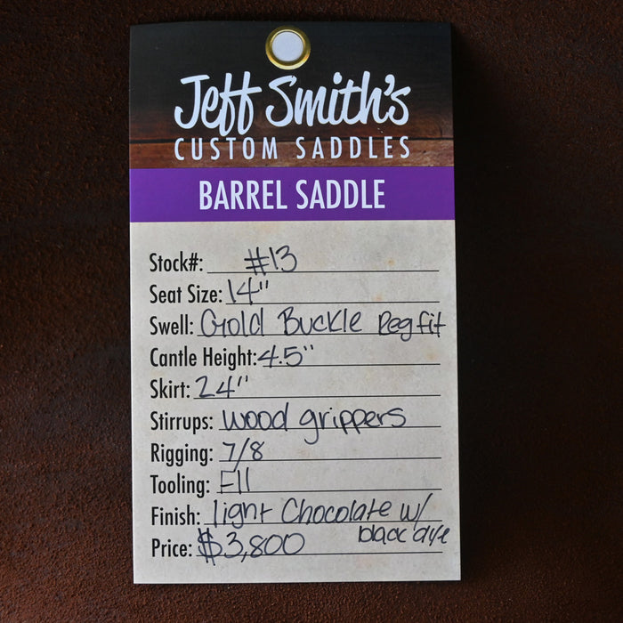 14" JEFF SMITH BARREL SADDLE Saddles - New Jeff Smith