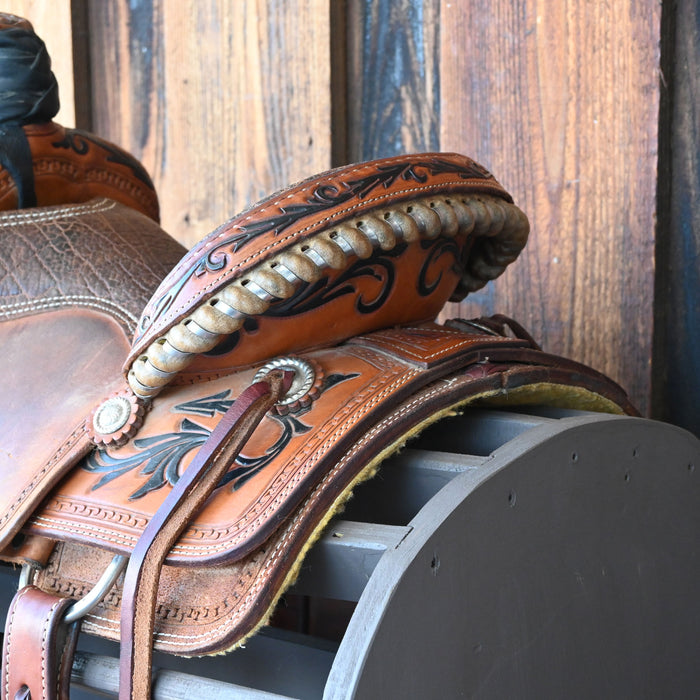 12" USED CORRIENTE JR TEAM ROPING SADDLE