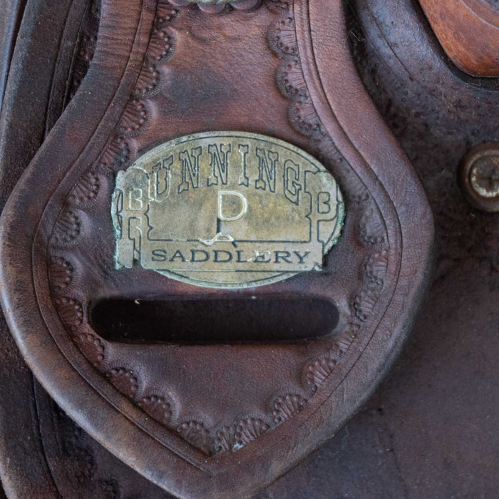 15" USED RUNNING P TEAM ROPING SADDLE