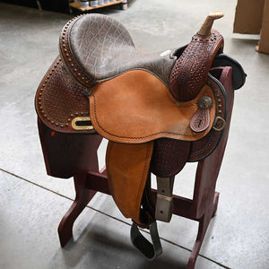 14.5" USED CIRCLE Y LISA LOCKHART BARREL SADDLE