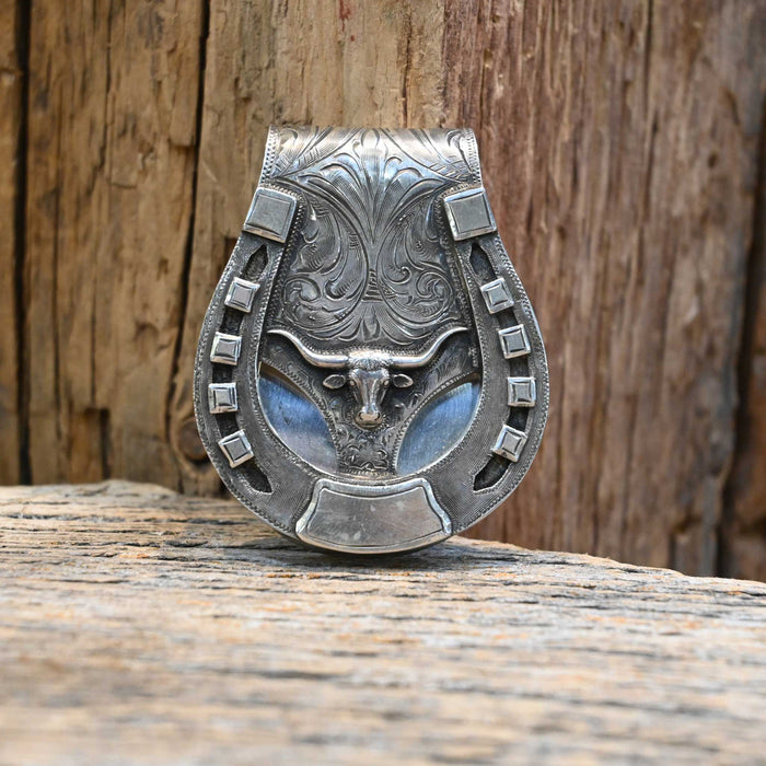 Ahmad Khan Sterling Silver Longhorn Money Clip