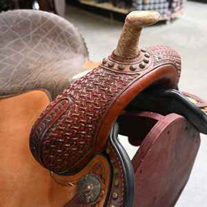 14.5" USED CIRCLE Y LISA LOCKHART BARREL SADDLE