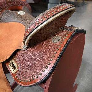 14.5" USED CIRCLE Y LISA LOCKHART BARREL SADDLE