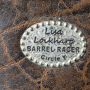 14.5" USED CIRCLE Y LISA LOCKHART BARREL SADDLE