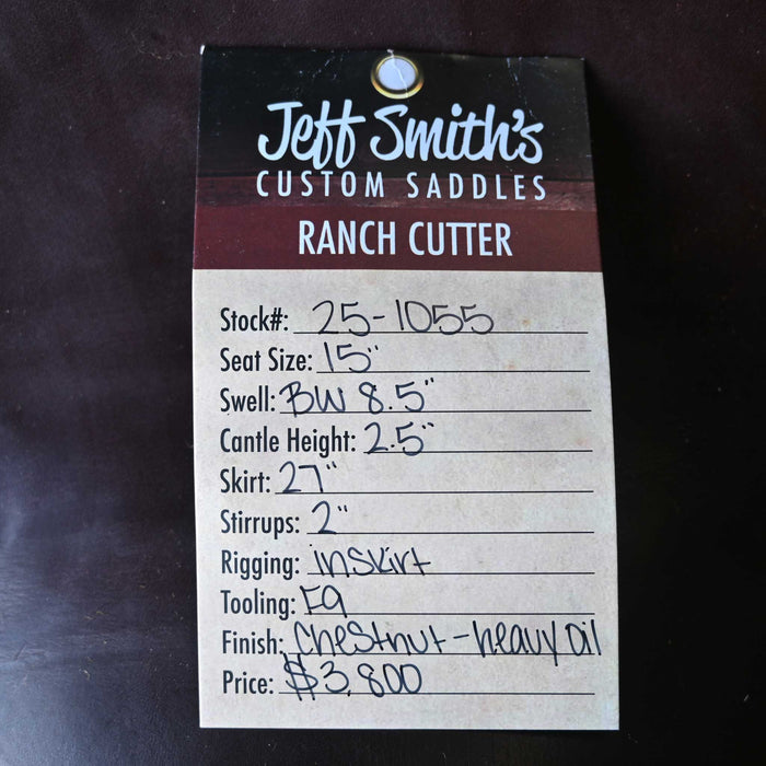 15" JEFF SMITH BUSTER WELCH RANCH CUTTER SADDLE Saddles - New Jeff Smith