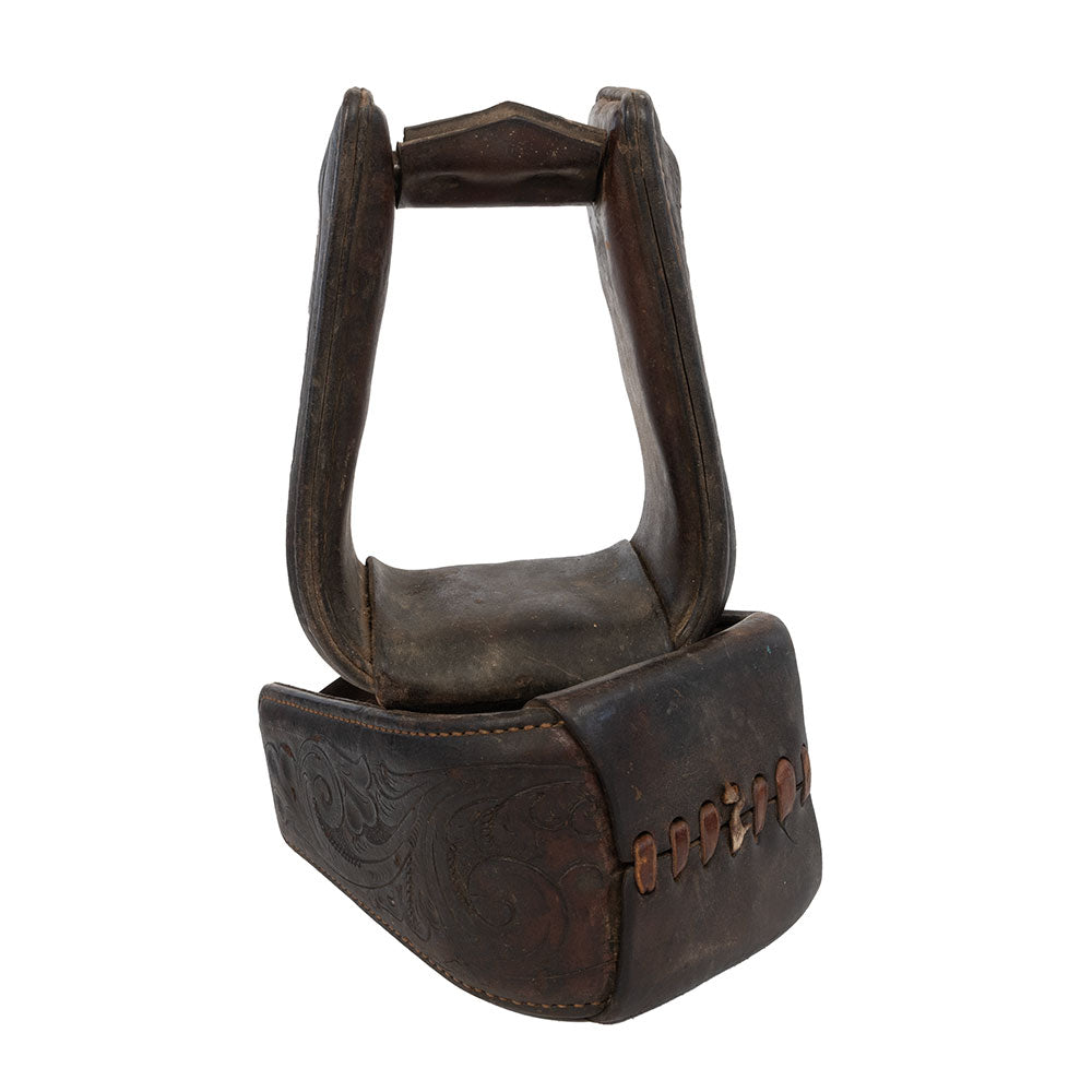 Used Leather Tooled Covered Stirrups Sale Barn Teskey's