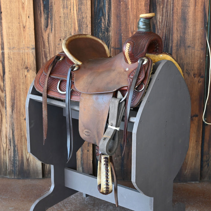 12.5" USED TESKEY'S JR RANCH ASSOCIATION SADDLE