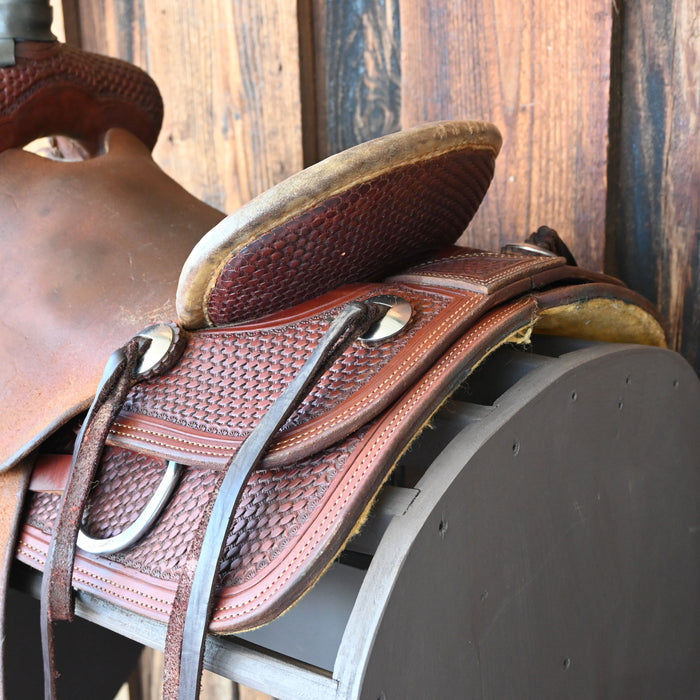 12.5" USED TESKEY'S JR RANCH ASSOCIATION SADDLE