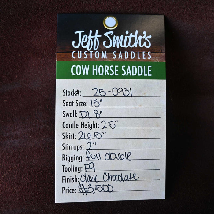 15" JEFF SMITH COW HORSE SADDLE