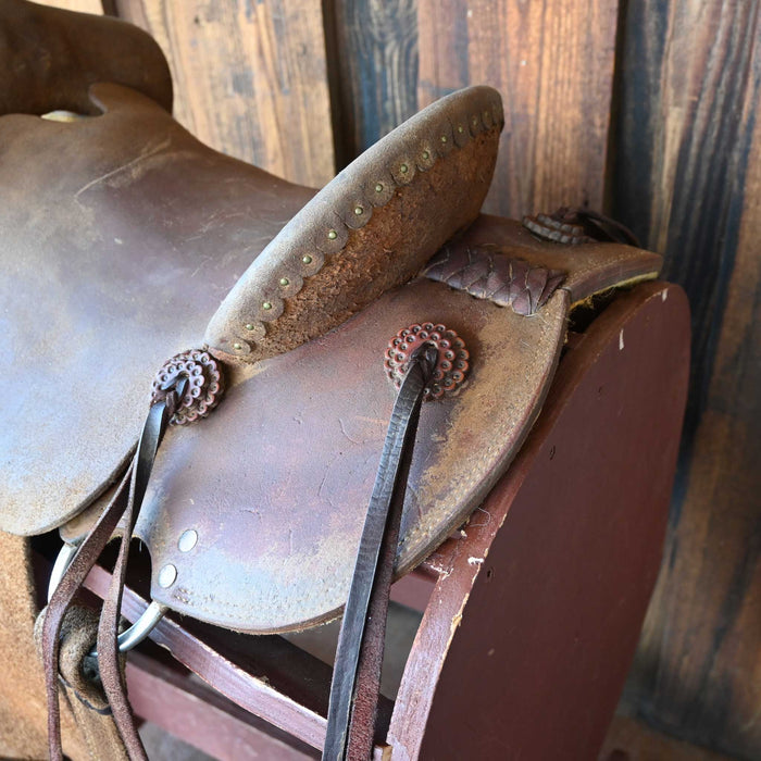 12.5" USED TESKEY'S JR STRIP DOWN RANCH SADDLE