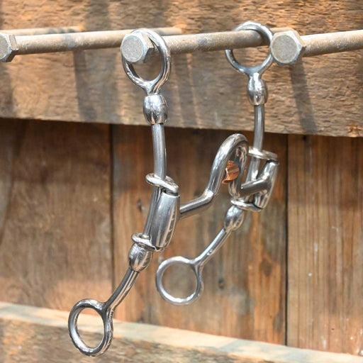 Cow Horse Supply "Lil Beau Bit" Solid Port with Roller Gag Bit CHS201 Tack - Bits Cow Horse Supply