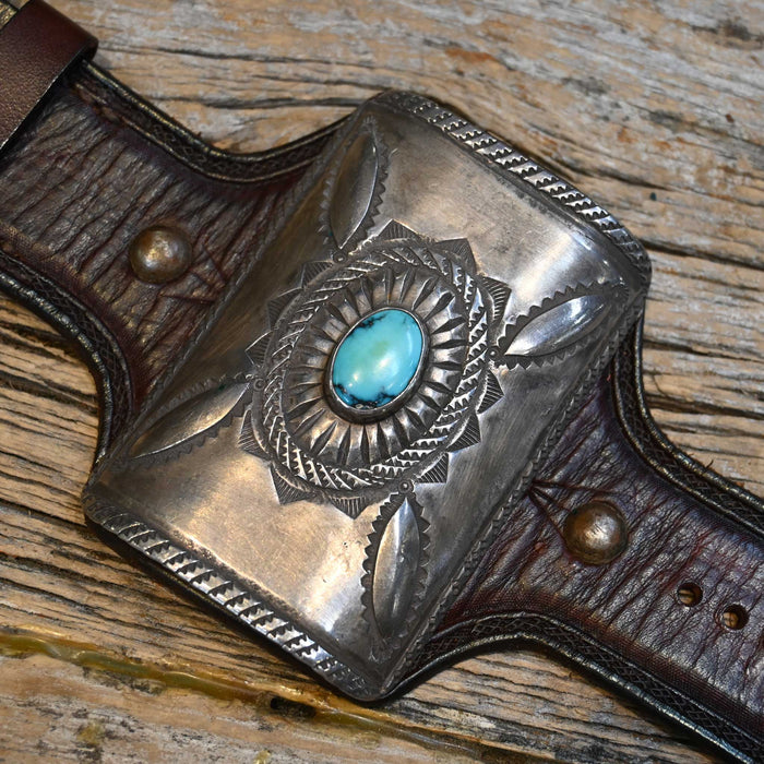 Sterling Silver Ketoh Bow Guard w/Turquoise Stone