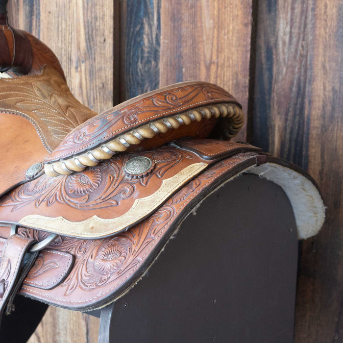 14" USED SADDLE SMITH TEAM ROPING SADDLE