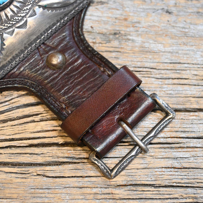 Sterling Silver Ketoh Bow Guard w/Turquoise Stone