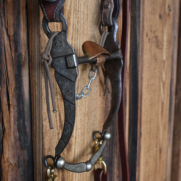 GARCIA Silver Engraved Solid Port Bridle Rig 4168