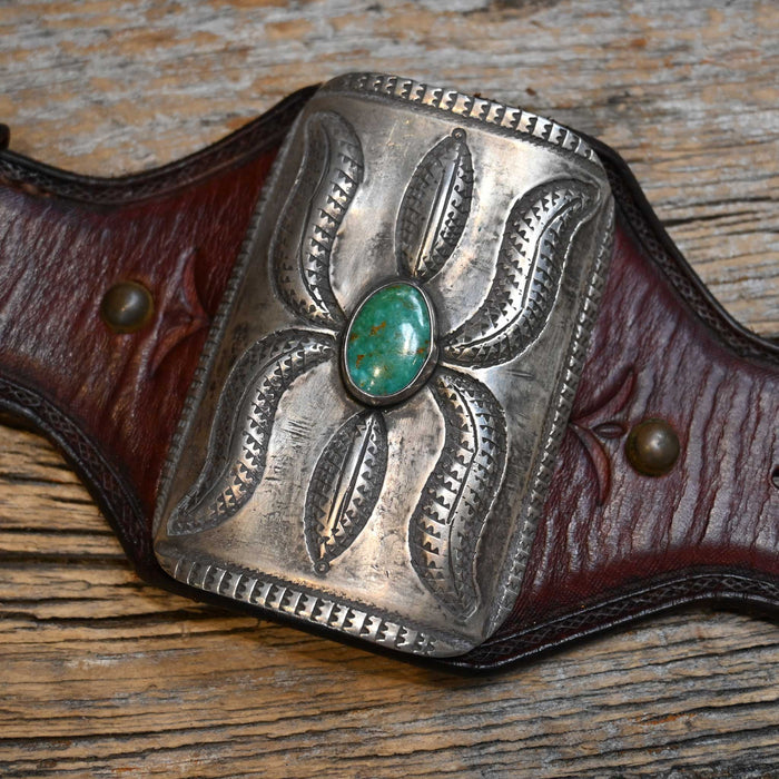 Sterling Silver Ketoh Bow Guard w/Turquoise Stone