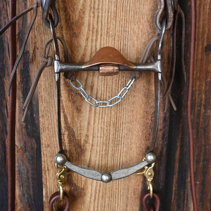 GARCIA Silver Engraved Solid Port Bridle Rig 4168