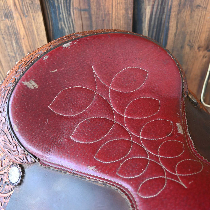 14.5" USED AMMERMAN TEAM ROPING SADDLE
