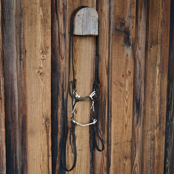 Silver Engraved Solid Port Bridle Rig 4169