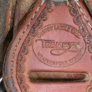 16" USED TESKEY'S STRIP DOWN RANCH SADDLE