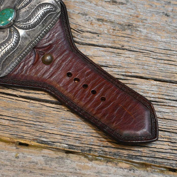 Sterling Silver Ketoh Bow Guard w/Turquoise Stone
