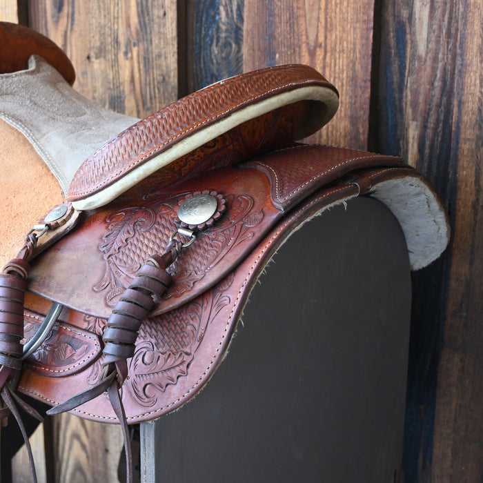 16" USED TEAM ROPING SADDLE