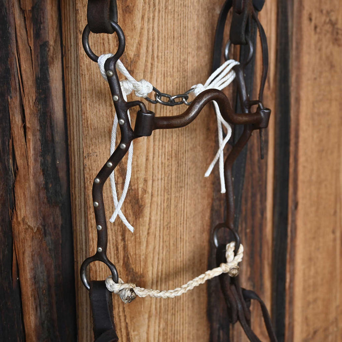 Silver Engraved Solid Port Bridle Rig 4169