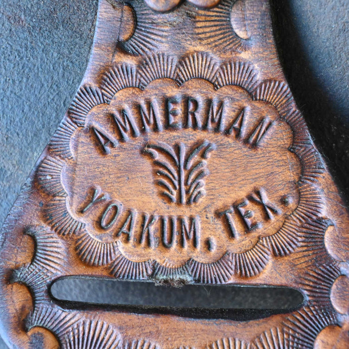 14.5" USED AMMERMAN TEAM ROPING SADDLE
