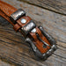 1950's 32" Looper Tooled Leather Belt w/Sterling Silver Buckle WOMEN - Accessories - Belts Looper