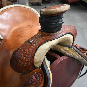 16" USED HEREFORD ROPING SADDLE