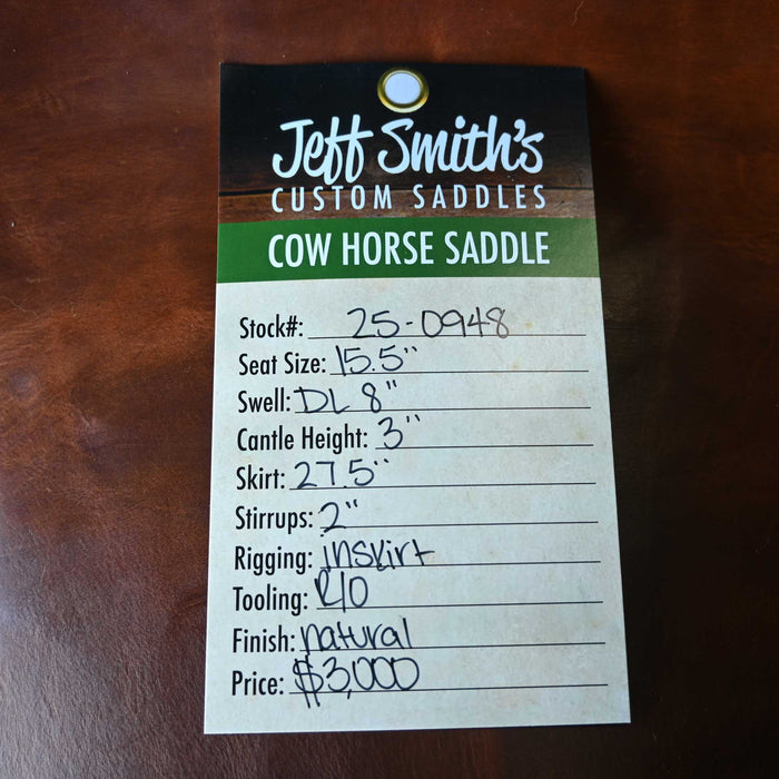 15.5" JEFF SMITH COW HORSE SADDLE