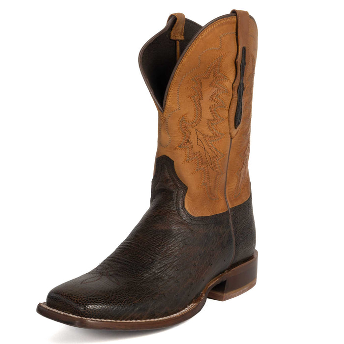 Tony Lama Men's Rancho Smooth Ostrich Amber Cowhide Boot