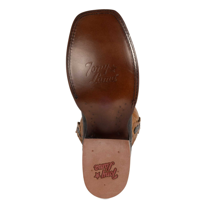 Tony Lama Men's Rancho Smooth Ostrich Amber Cowhide Boot